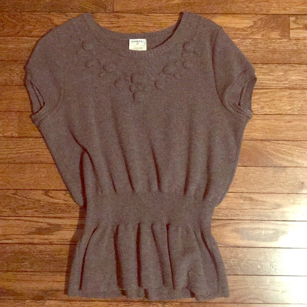 Charcoal grey Chanel wool sweater